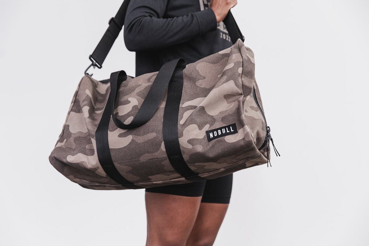 Nobull Waxed Canvas Women's Duffle Camo | Australia (PK4582)